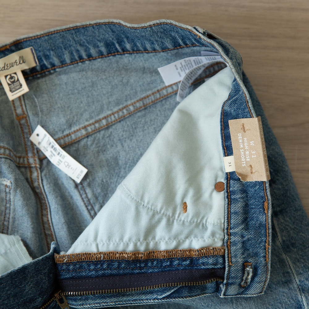 MADEWELL High-rise denim shorts (mid length) size 31 - Picture 5 of 11